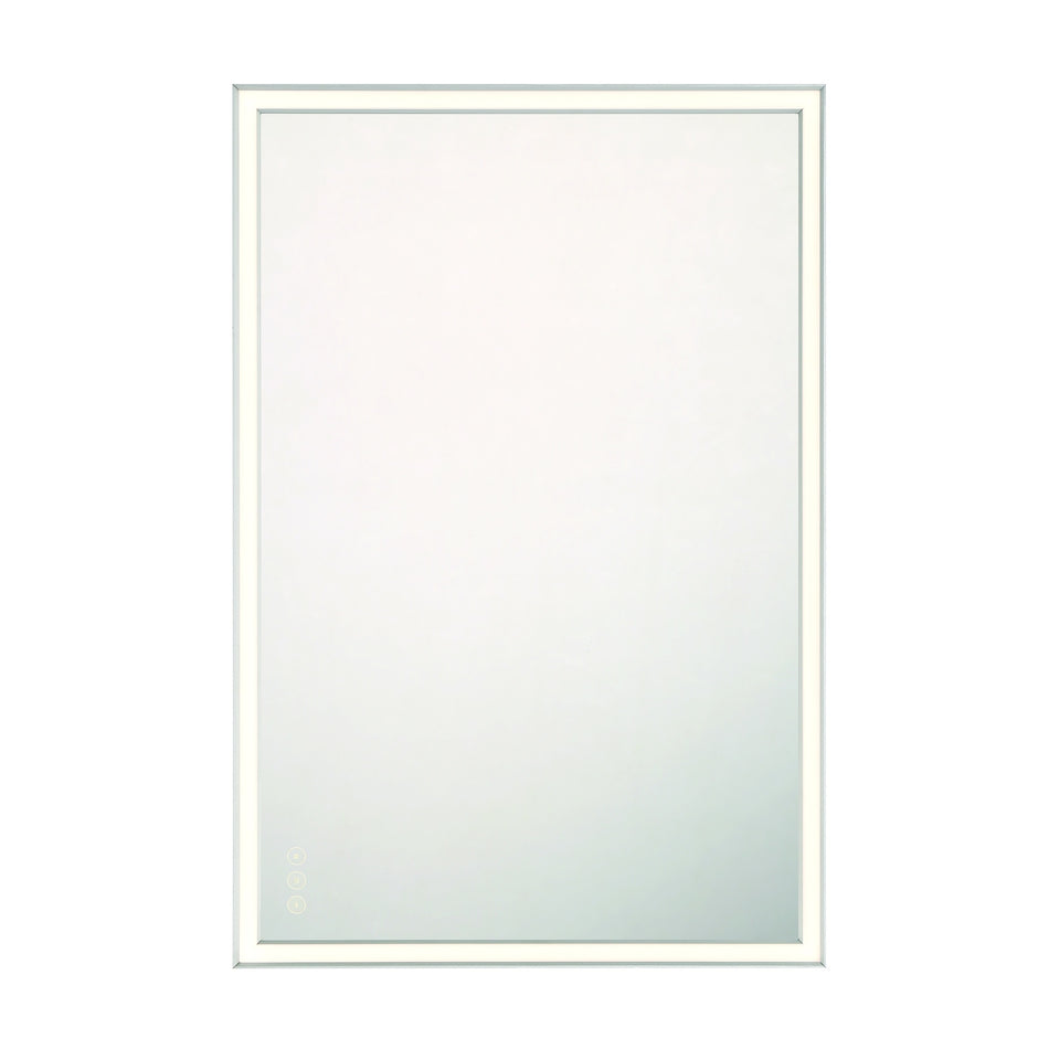 Eurofase Nixon 24" x 36" LED Mirror, Anodized Silver, front view
