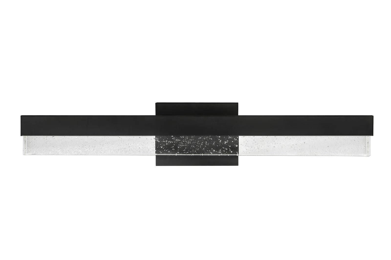 302409 MRLVN02427 LED Vanity Light Seeded Glass size-options- Color Matte Black