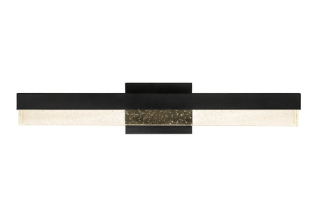 302409 MRLVN02427 LED Vanity Light Seeded Glass size-options- Color Matte Black