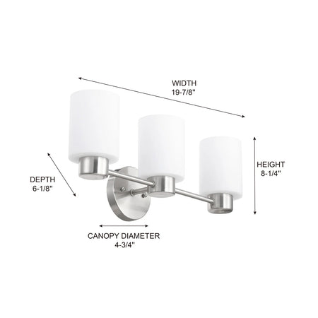 306303 MRCVN063 3 Light LED Vanity Light