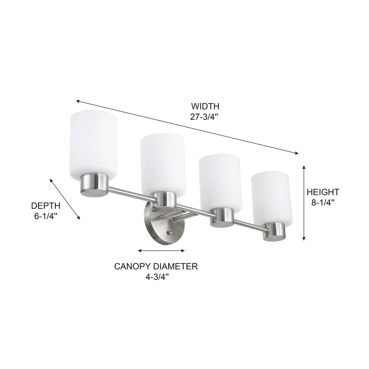 306304 MRCVN063 4 Light LED Vanity Light