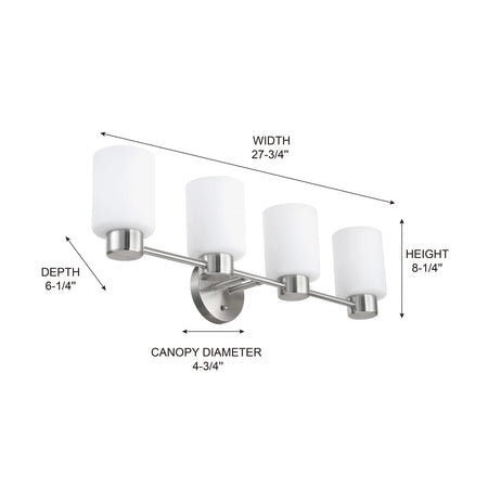 306304 MRCVN063 4 Light LED Vanity Light