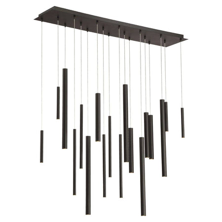 31446-013 SANTANA, 18­LIGHT 42IN INTEGRATED LED MULTI DROP CHANDELIER, Chandeliers, Eurofase - Maple Electric Supply 