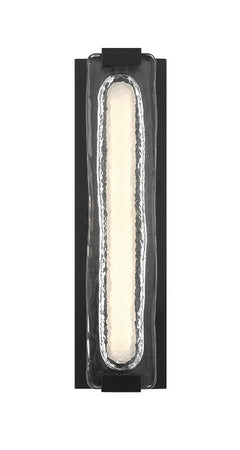 Eurofase Hiltic 18" LED Outdoor Wall Light, Matte Black with Clear Glass, front view