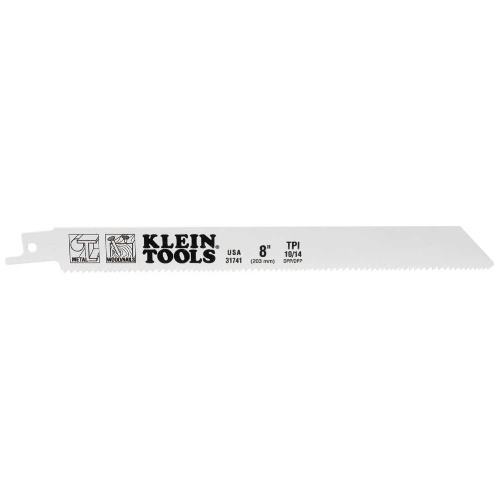 Reciprocating Saw Blades 10/14 TPI, 8-Inch, 5-Pack