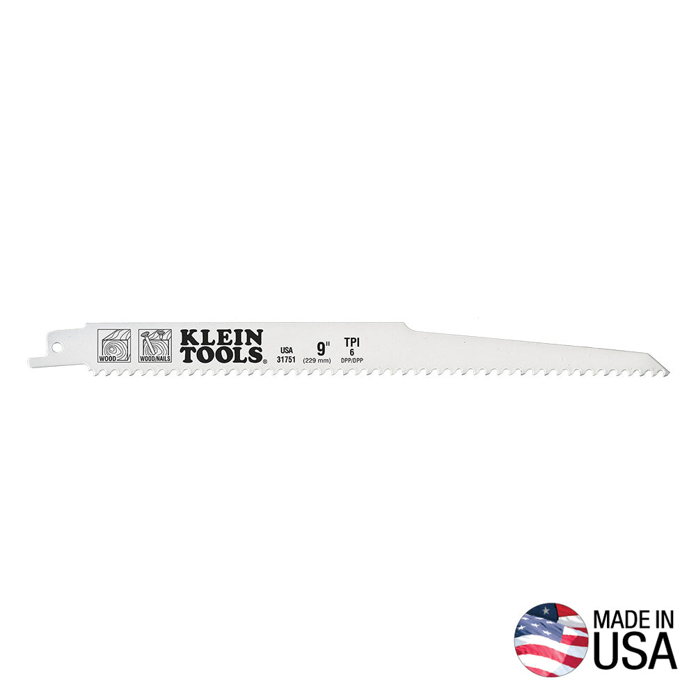 Reciprocating Saw Blades, 6 TPI, 99-Inch, 5-Pack