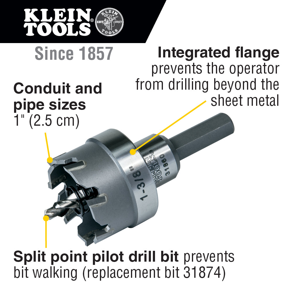 Carbide Hole Cutter, 1-3/8-Inch