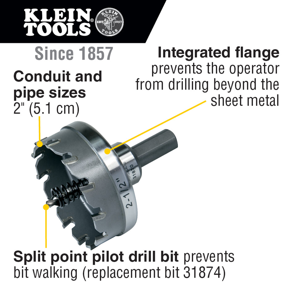 Carbide Hole Cutter, 2-1/2-Inch