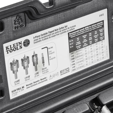 Carbide Hole Cutter Set 4 Piece