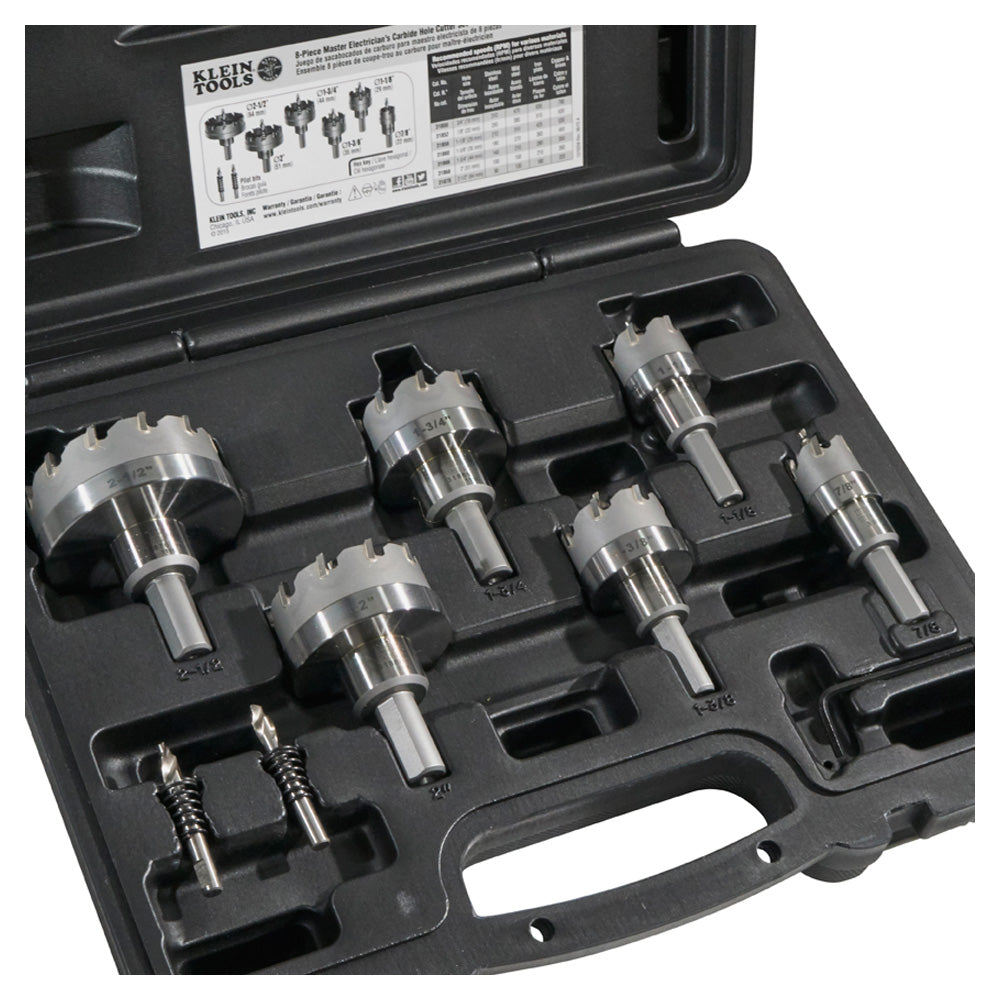 Master Electricians Hole Cutter Kit 8-Piece - 31873