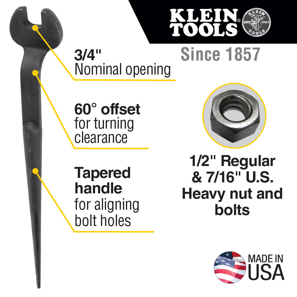 1/2-Inch Erection Wrench for US Regular Nut