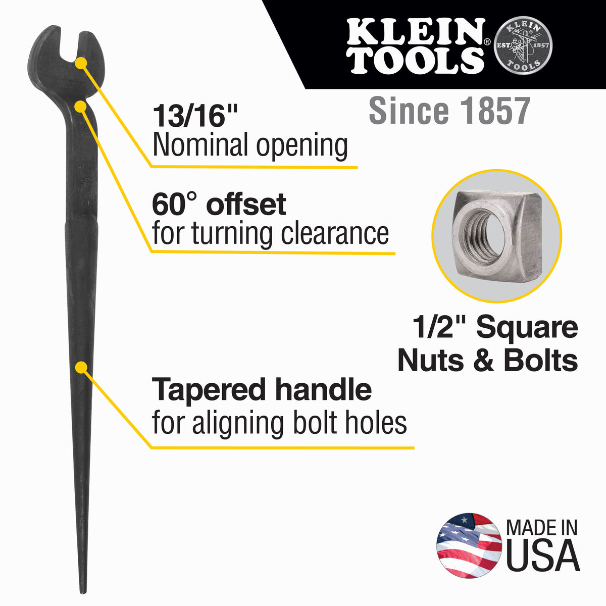 Erection Wrench 1/2" Bolt