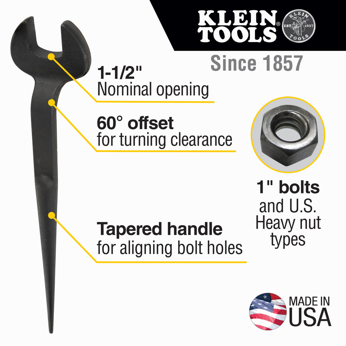 Erection Wrench 1-Inch for U.S. Regular Nut