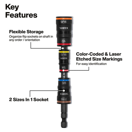 32303HD 20-in-1 Impact Driver Set with Screwdriver Bits and Flip Sockets
