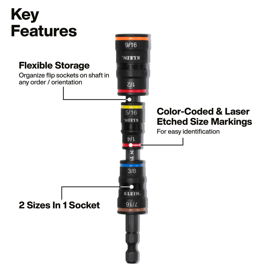 Klein Tools 32303HD 32303HD 20-in-1 Impact Driver Set with Screwdriver Bits and Flip Sockets - additional view