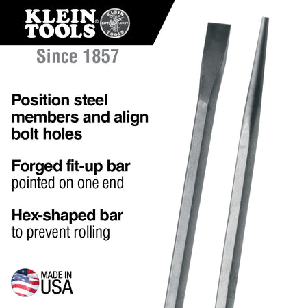 30-Inch Hex Connecting Bar, Straight Chisel End
