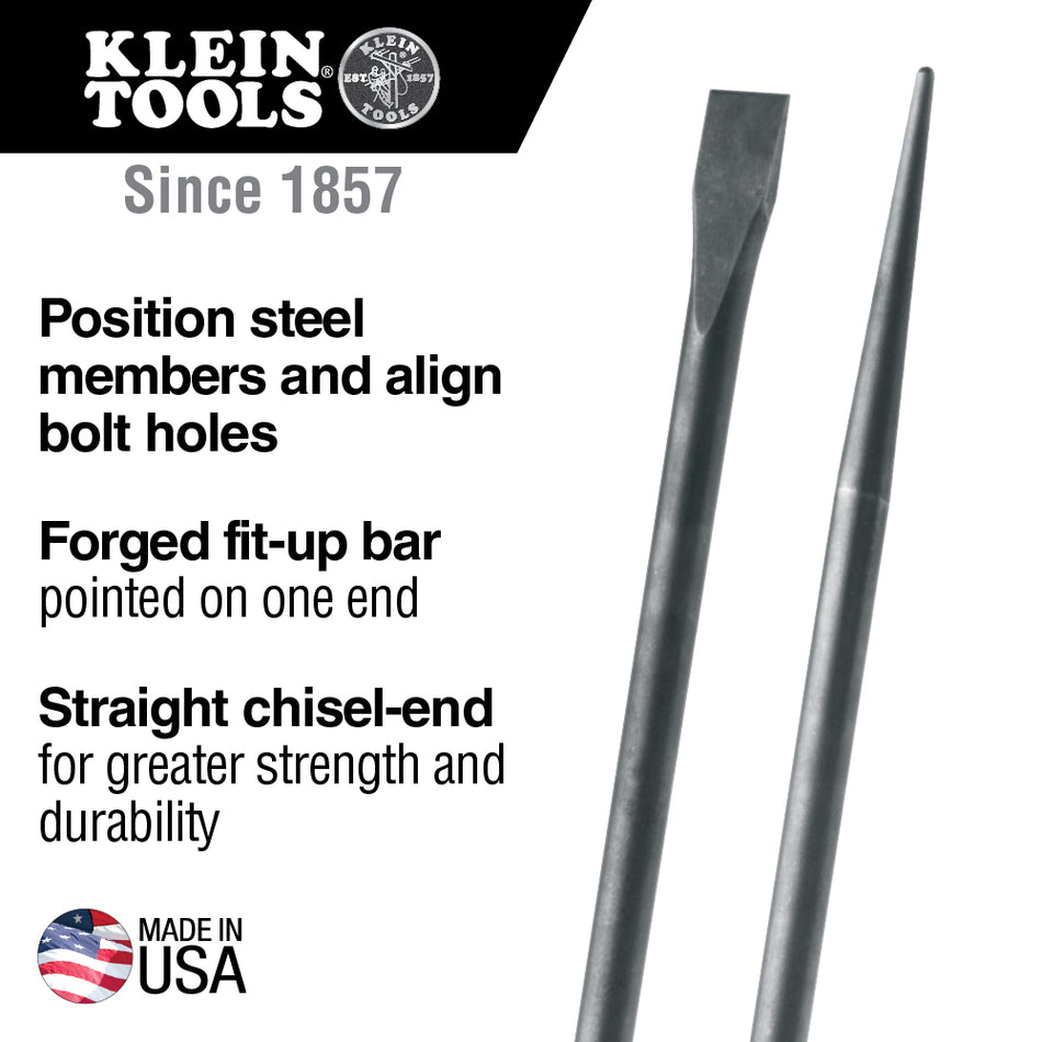 Connecting Bar, 30-Inch Round, Straight Chisel-End