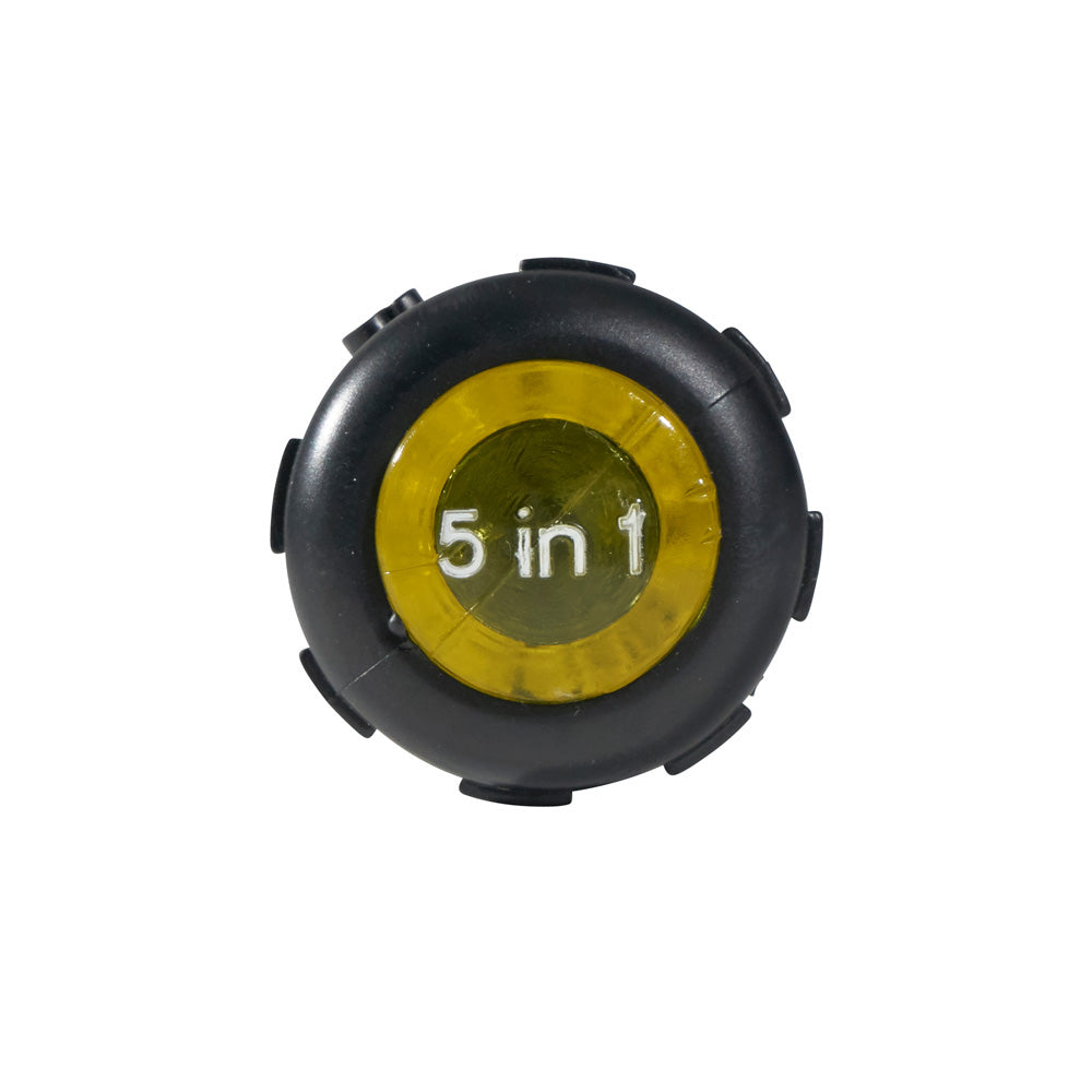 5-in-1 Screwdriver/Nut Driver, Yellow and Black