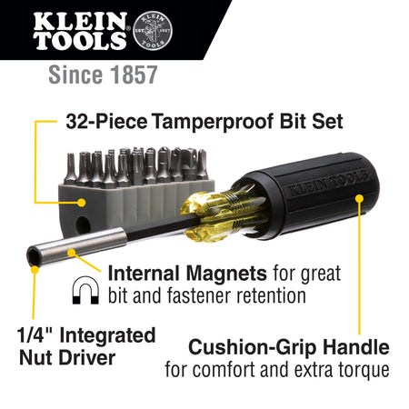 Tamperproof Magnetic Screwdriver 32 Bits