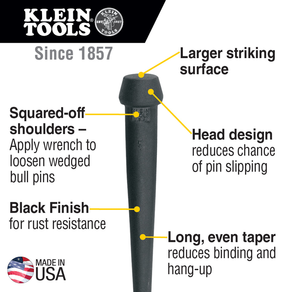 Broad-Head Bull Pin, 1-1/4-Inch