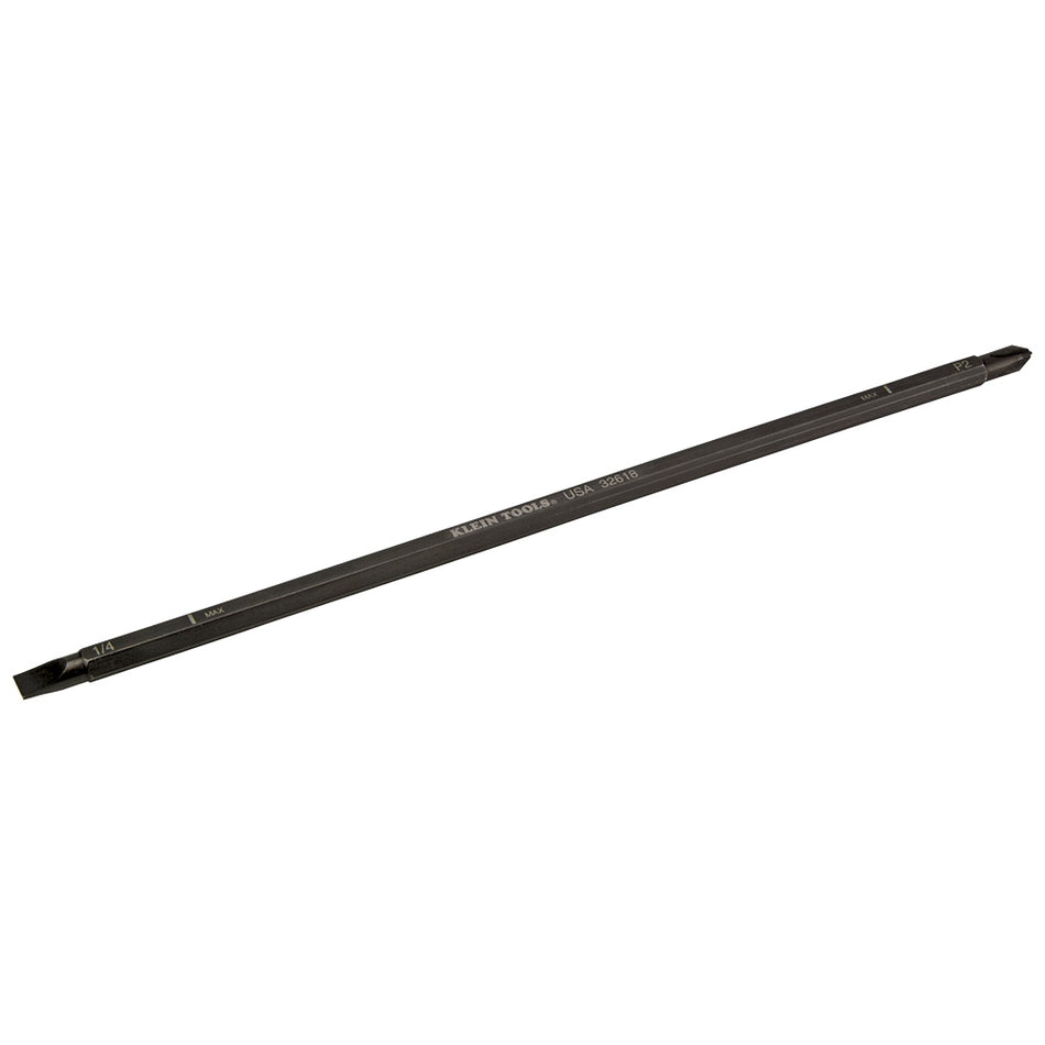 Klein Tools 32618 Adj Screwdriver Blade #2 Phillips 1/4-Inch Slotted - alternate angle 1