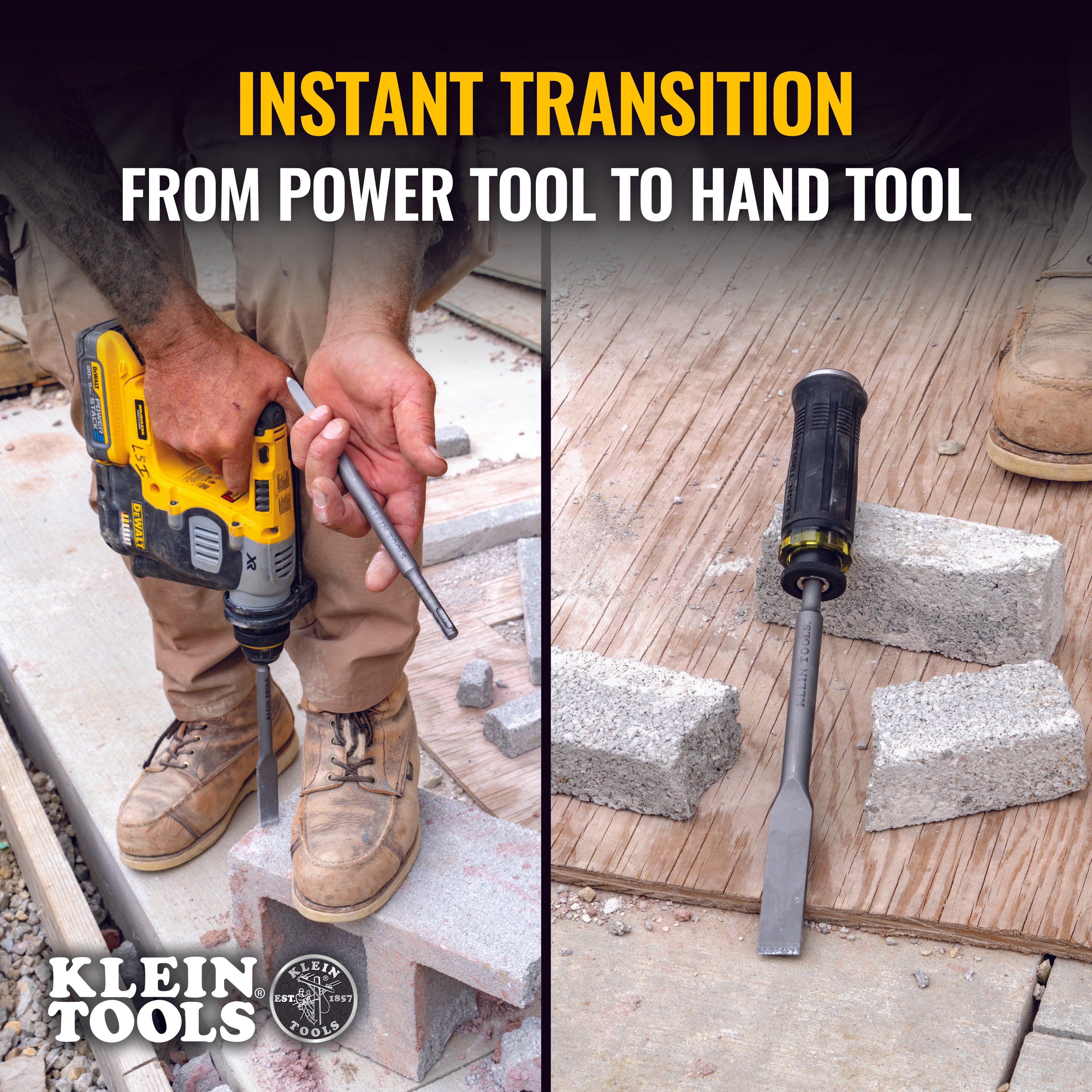 A photo of a , by 32753SD  SDS Demolition Driver Set, 3-Piece - Klein Tools eCommerce - Maple Electric Supply 