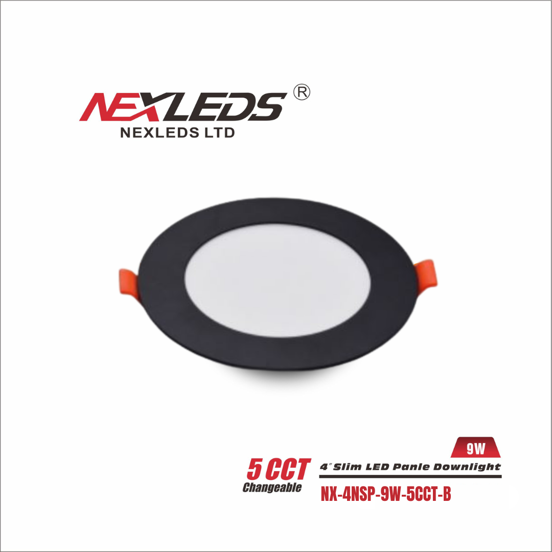 4 inch Slim Black LED Pot Light 9W 5CCT - Maple Electric Supply 