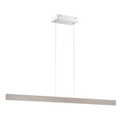 Eurofase Verdura 42" LED Chandelier, Matte Grey with White Acrylic, front view