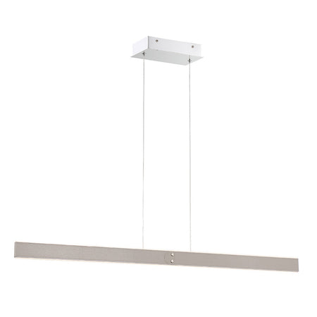 Eurofase Verdura 42" LED Chandelier, Matte Grey with White Acrylic, front view