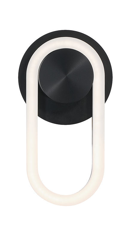 Eurofase Swing 10" LED Outdoor Wall Light, Matte Black, front view