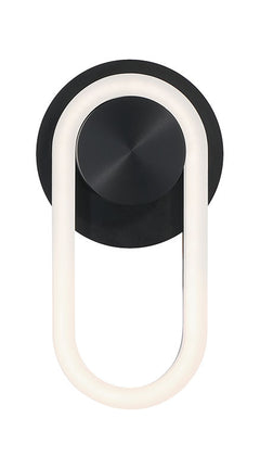 Eurofase Swing 10" LED Outdoor Wall Light, Matte Black, front view