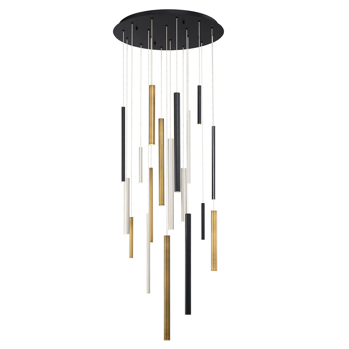 Eurofase Santana 24" 18-Light LED Chandelier, Mix, front view