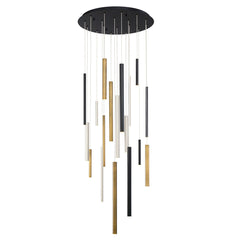 Eurofase Santana 24" 18-Light LED Chandelier, Mix, front view