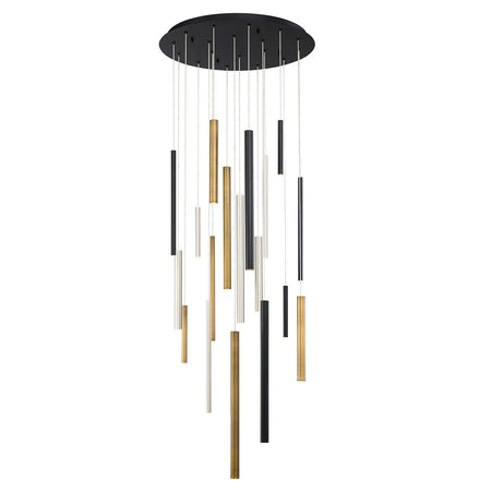 Eurofase Santana 24" 18-Light LED Chandelier, Mix, front view