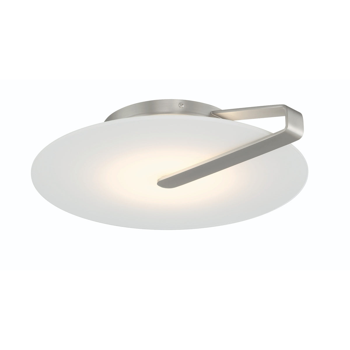 Eurofase Nuvola 17" LED Flush Mount, Satin Nickel, front view