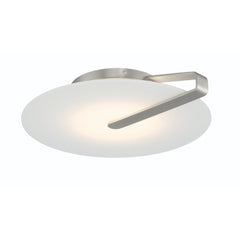 Eurofase Nuvola 17" LED Flush Mount, Satin Nickel, front view