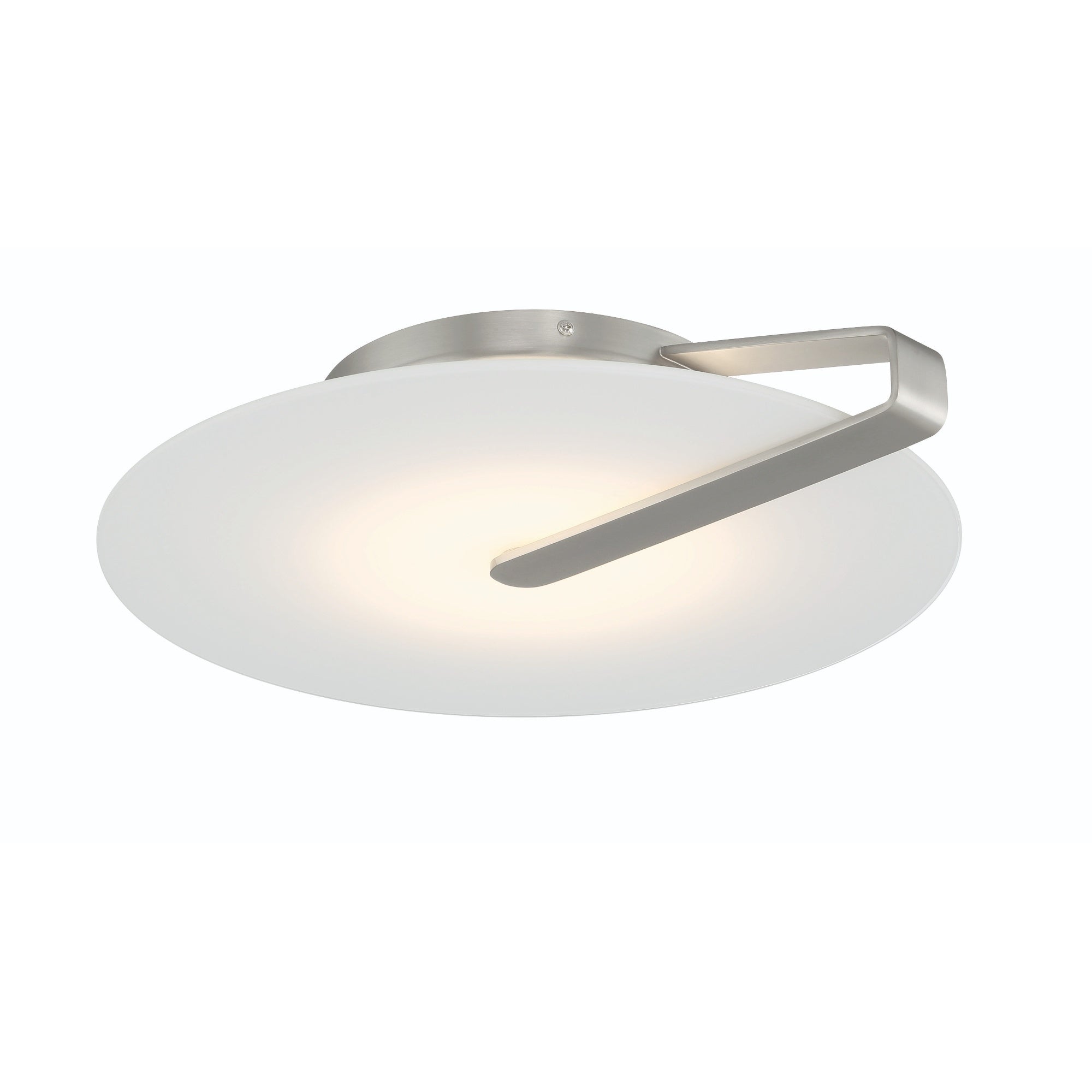 Eurofase Nuvola 17" LED Flush Mount, Satin Nickel, front view
