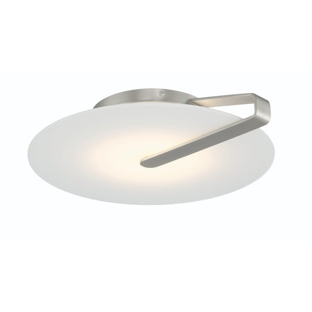 Eurofase Nuvola 17" LED Flush Mount, Satin Nickel, front view
