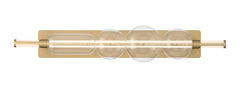 Eurofase Lucent 40" LED Vanity, Gold with Clear Glass, front view