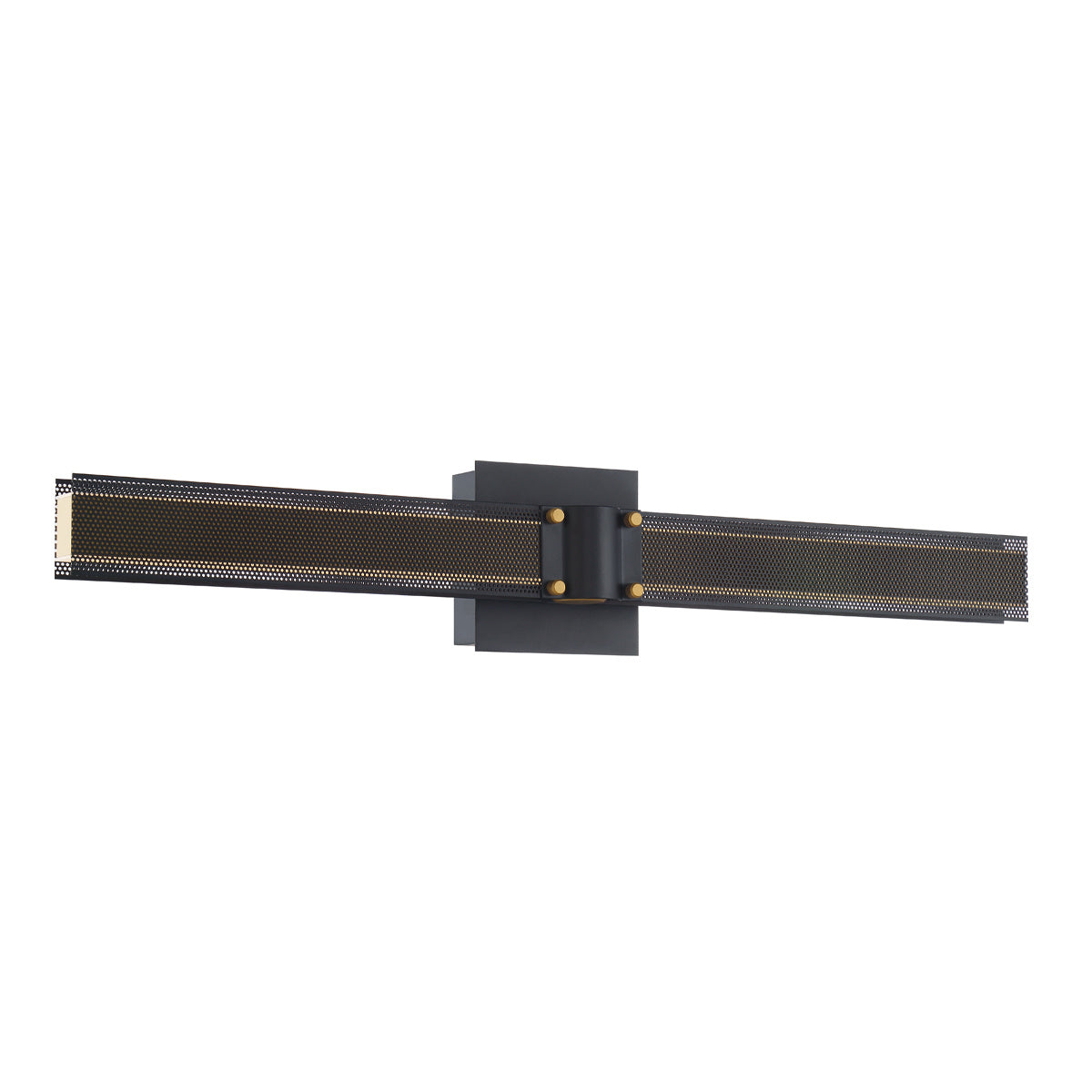 Eurofase Admiral 28" LED Wall Sconce, Gold-Black Mix, front view