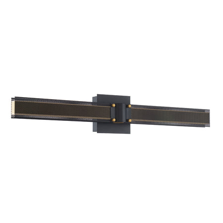 Eurofase Admiral 28" LED Wall Sconce, Gold-Black Mix, front view