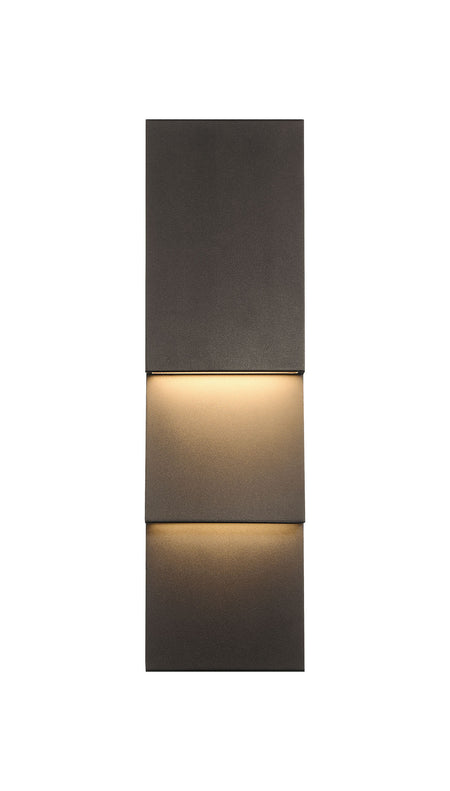 Eurofase Nanton 19" 2-Light LED Outdoor Wall Light, Sand Bronze, front view