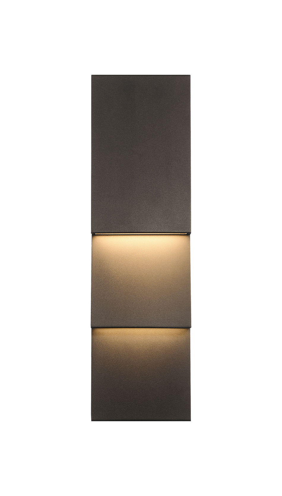 Eurofase Nanton 19" 2-Light LED Outdoor Wall Light, Sand Bronze, front view