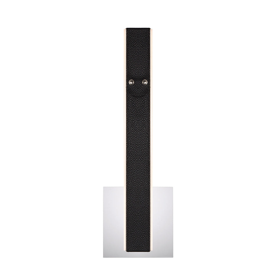 Eurofase Verdura 16" LED Wall Sconce, Matte Black with White Acrylic, front view