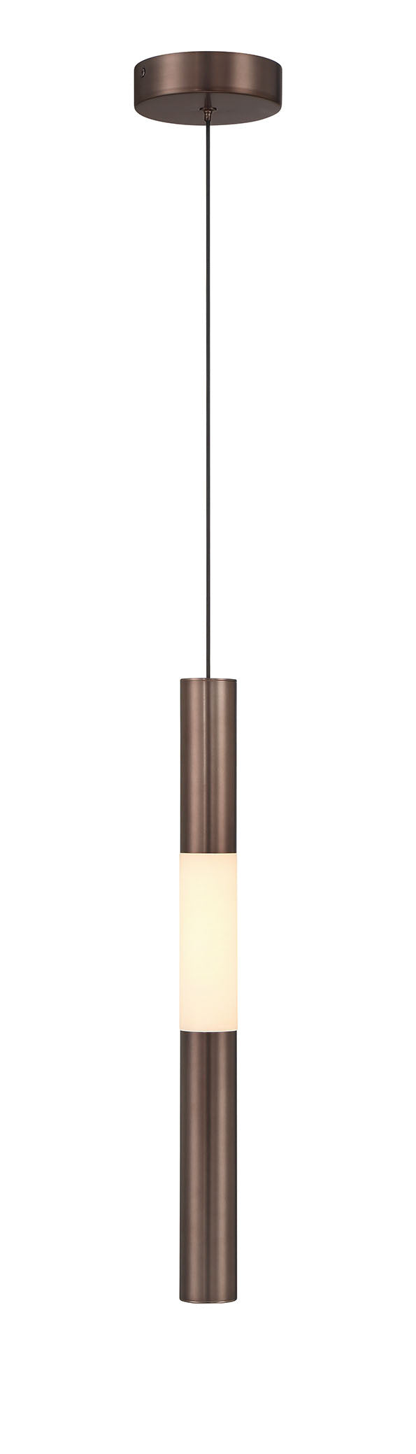 Eurofase Ronda 21" Pendant, Harlow Bronze with Alabaster, front view
