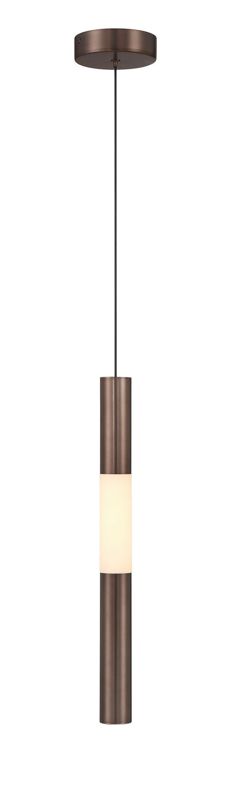 Eurofase Ronda 21" Pendant, Harlow Bronze with Alabaster, front view