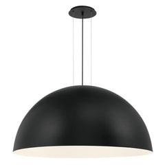 Eurofase Laverton 47" LED Chandelier, Matte Black with Black Steel, front view