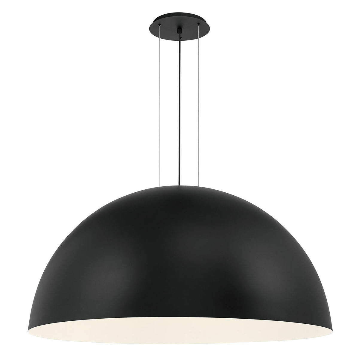 Eurofase Laverton 47" LED Chandelier, Matte Black with Black Steel, front view