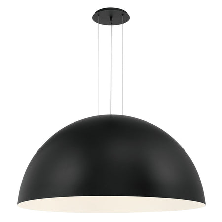 Eurofase Laverton 47" LED Chandelier, Matte Black with Black Steel, front view