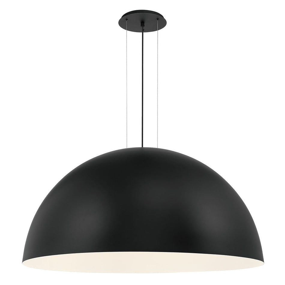 Eurofase Laverton 47" LED Chandelier, Matte Black with Black Steel, front view
